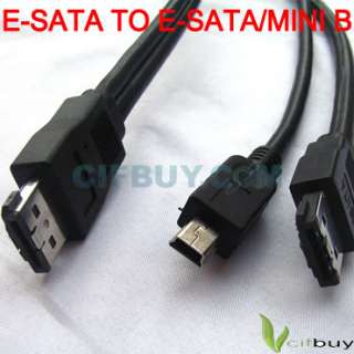 SATA Esata splitter to Esata /Mini b usb 5 pin cable  