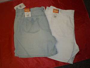 Wholesale Lot (18) Pair of NWT Womens Plus Size Shorts, Bleached or 