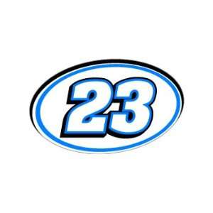  23 Number Jersey Nascar Racing   Blue   Window Bumper 