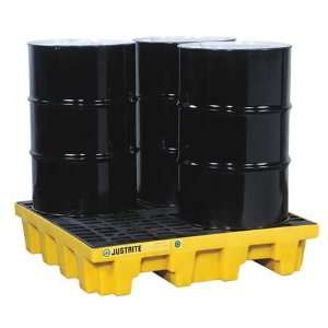   28636 Spill Pallet,4 Drum Square,Drain,Yellow