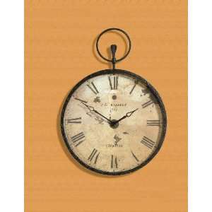  Pocket Watch Style Wall Clock in Antique Bronze Frame 