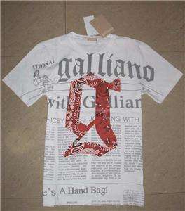 New Galliano Mens Letter Logo T Shirt Sz.M XXL 2 color  