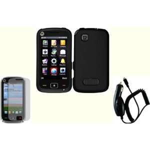  Black Hard Case Cover+LCD Screen Protector+Car Charger for 