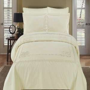 8PC Full Size Bed in a Bag Comforter Set 100 % Egyptian Cotton 300 TC 