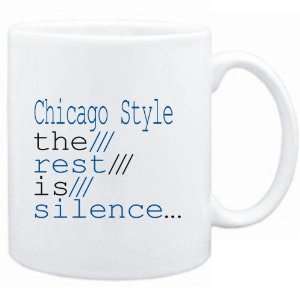  Mug White  Chicago Style the rest is silence  Music 