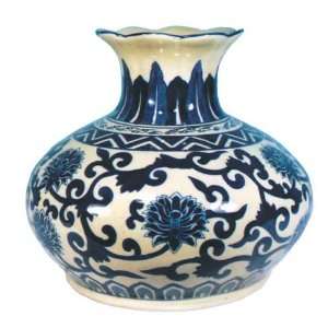  Blue and White fat vase   porcelain