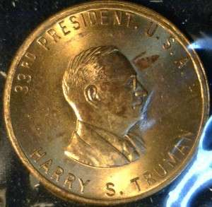   Truman MINT Version #1 Commemorative Bronze Medal   Token   Coin