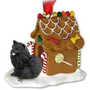  Black Pomeranian Gingerbread House Christmas Ornament 