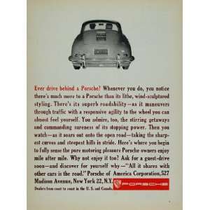  Ad Porsche 911 Coupe Automobile Rear End Bumper   Original Print Ad 