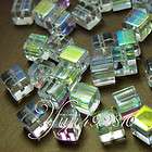 new 100pcs crystal clear ab glass crystal cube beads pink ab 6x6mm cab 