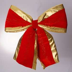  & Gold Fabric Christmas 2 Loop Bow 24 x 27 #479348