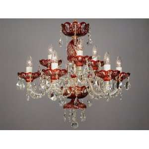  0CH 09 Galaxy red Bohemian Crystal Chandelier Imported 