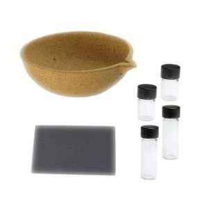  Gold Testing Kit   (Melting Pot  Testing Stone  4 Vials 