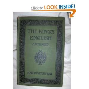  The Kings English H W Fowler Books