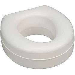 Mabis Deluxe White Plastic Toilet Seat Riser  