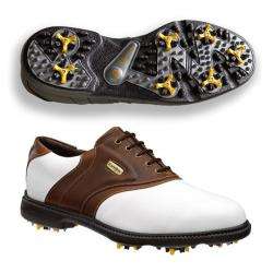 FootJoy Mens SuperLites White/ Brown Golf Shoes  