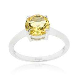   Sterling Silver 1 1/5ct TGW Citrine Solitaire Ring  