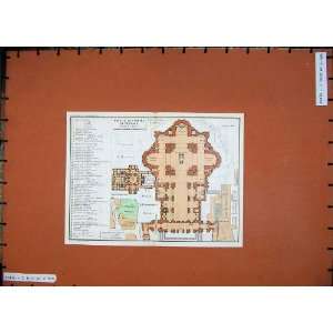  1965 Colour Map Plan Basilica Di Pietro Vaticano Roma