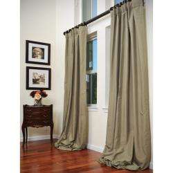 Grey Moss Italian Cotton Silk 96 inch Curtain Panel  