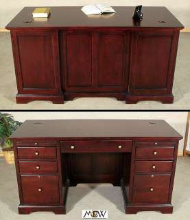 Cherry Executive Office Desk Writing Table   FREE S/H  