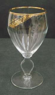 SET OF 6 TIA MARIA CALYPSO COFFEE GLASSES STEMMED GOLD RIM NEW  
