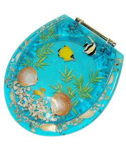 Clear Acrylic Toilet Seat with Tropical Fish  