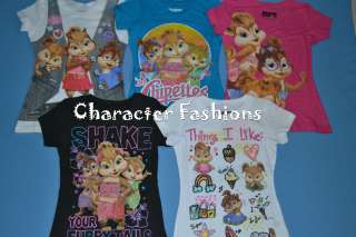 Alvin And The Chipmunks CHIPETTES Shirt Top Tee Size 4 5 6 6X 7 8 10 