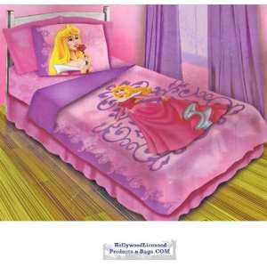  Princess Sleeping Beauty Twin Size 3 Piece Comforter Set 