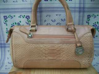 Brahmin Pink Croco Leather Petite Satchel, Tote Handbag purse   