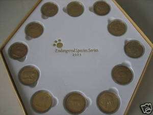 2003 Malaysia Endangered Species 12 Coins set  