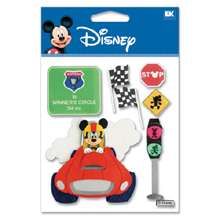 EK Disney Stickers  RACE CAR MICKEY  #322  NEW 015586670783  