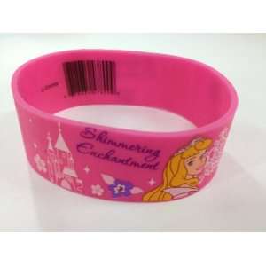  Disney Princess Aurora Hot Pink Rubber Bracelet 
