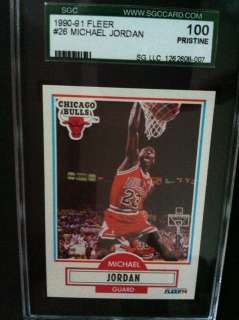 1990 91 Fleer #26 Michael Jordan SGC 100 Pristine Condition  