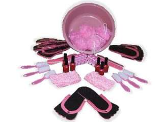 GIRLS DAY SPA PEDICURE PARTY FAVORS FOR 6 PINK AGE 4 8  