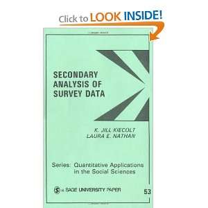  Secondary Analysis of Survey Data (Quantitative 
