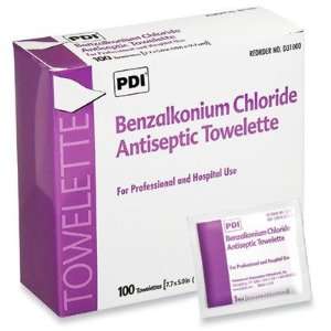 Unimed UMIPBAT077100 Antiseptic Towelettes, w/ Benzalkonium Chloride 