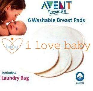 AVENT 6 x Washable Soft Absorbent Breast Pads  
