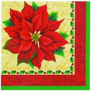  16 Class Poinsettia Lunch Napkins Case Pack 144 