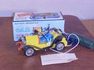RARE Battery Op Operated Toy Car in Box MINT W Manual  