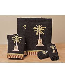 Avanti Banana Palm Black Towels (Set of 6)  