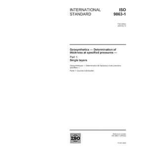  ISO 9863 12005, Geosynthetics   Determination of 