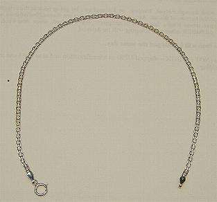 Optional extension of 9 chain to convert the anklet into a necklace 