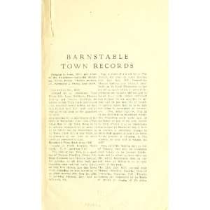  Barnstable Town Records Books