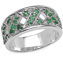 Sterling Silver and Emerald Ring  