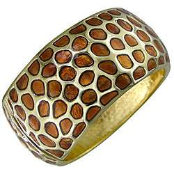 Goldtone Leopard print Bangle Bracelet  