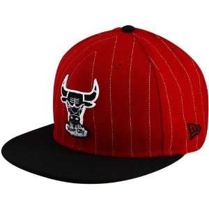 New Era Chicago Bulls Red Retro Stripe Adjustable Hat  