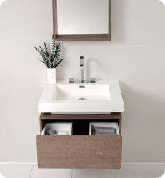 Fresca Potenza Grey Oak Bathroom Vanity with Pop open Drawer 