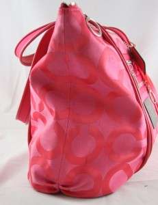 COACH Large *Pink* POPPY Op Art Glam TOTE Bag 13826  
