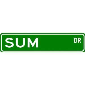SUM Street Sign ~ Personalized Family Lastname Sign ~ Gameroom 