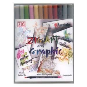   and Graphic Twin Marker 12 Piece Set Muted Colours